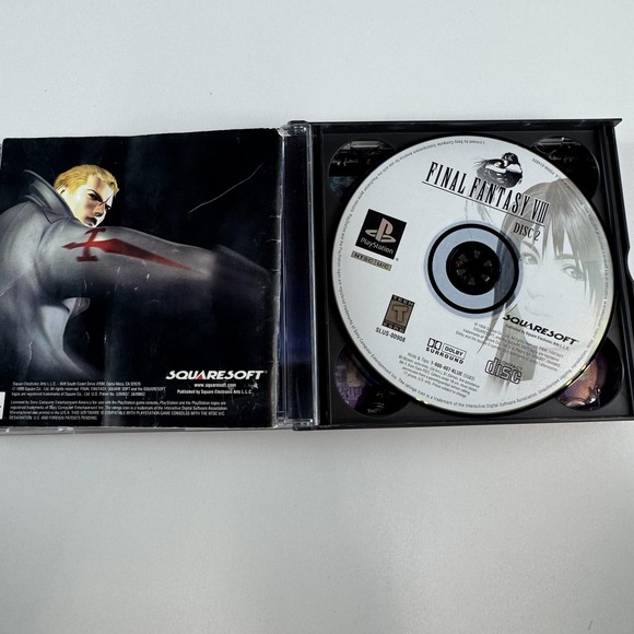 Final Fantasy VIII Sony PlayStation PS1 Black Label 4-Disc Set CIB‎ Squaresoft - Picture 5 of 10